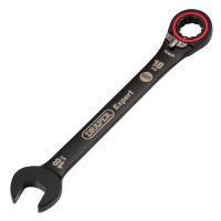 Draper Expert HI-TORQ Metric Reversible Ratchet Combination Spanner, 18mm, Black - 03908