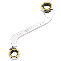 Draper Expert HI-TORQ Double Ring Ratchet S-Shape Spanner, 19 x 22mm - 03946