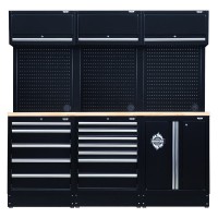 BUNKER Modular Storage Combo with Hardwood Worktop (14 Piece) - 04411