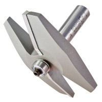 Trend 18/80x1/2TC Pro Guided Bevel Panel Raiser Router Cutter 15 deg x 1/2 shank