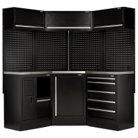 BUNKER Modular Storage Corner Combo with Stainless Steel Worktop (18 Piece) - 31641