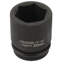 Draper Expert HI-TORQ 6 Point Impact Socket 3/4\" Square Drive - 33mm