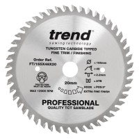 Trend Professional Fine Trim Saw Blade - 165mm dia x 2.2 kerf x 20 bore 48T