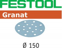 Festool 496982 100pk Sanding Disc GRANAT STF 150mm D150/16 P220 GR/100 - CLEARANCE