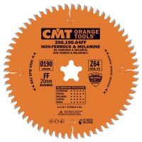 CMT Industrial Non-Ferrous Metal and Melamine Saw Blade 190mm dia x 2.8 kerf x 20 (Festool FF) bore Z64 TCG