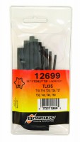 BONDHUS TLX9S Torx Key Set in Pouch - 9 pcs - T10-T50, 12699