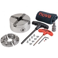 NOVA PRO-TEK SuperNOVA2 Woodturning Scroll Scroll Chuck Direct Threaded M33 x 3.5mm with Eurolock Fitting - Ref 23261