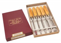 Robert Sorby 5510 - 5 Piece Gilt Edge Bench Chisel Set - Boxwood Handled