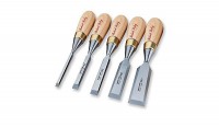 Robert Sorby 5570 - 5 Piece Bevel Edge Butt Chisel Set - Ash Handled