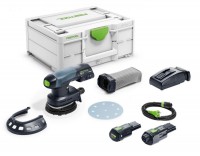 Festool 577030 Cordless Eccentric Sander ETSC 125-Basic ERGO Promo Package