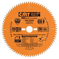 CMT ITK Plus Thin-Kerf Fine Cut-Off Saw Blade 216mm dia x 1.8 kerf x 30 bore Z64 10 ATB + 8 SHEAR