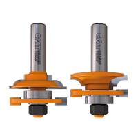 CMT Rail & stile router bit set - 44.4 dia x 1/2 shank, profile no. C