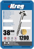 Kreg SML-C150-1200-EUR Kreg Pocket Hole Screws - 38mm / 1-1/2\" x 8 Coarse, Washer-Head, qty 1200