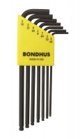 BONDHUS BLX7 Ball End Hex Allen Key Set - 7 pcs - 5/64\"-3/16\", 10945