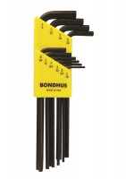 BONDHUS HLX10 Hex Allen Key Set - 10 pcs - 1/16\"-1/4\", 12138