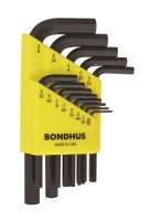 BONDHUS HLX13S Hex Allen Key Set - 13 pcs - 0.050\"-3/8\", 12237