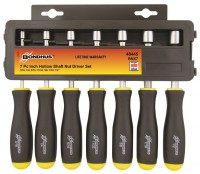 BONDHUS BNX7 Hollow Shaft Nut Driver Set - 7 pcs - 3/16\"-1/2\", 48445