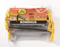 BONDHUS BTX60 T-Handle Ball End Hex Driver Set - 6 pcs - 5/32\"-3/8\", 13146