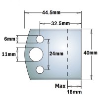 CMT SPINDLE MOULDER CUTTERS - BLANK Knives and Limiters 40mm - profile 193