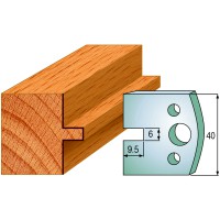 CMT SPINDLE MOULDER CUTTERS - Knives and Limiters 40mm - profile 017