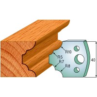 CMT SPINDLE MOULDER CUTTERS - Knives and Limiters 40mm - profile 022