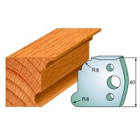 CMT SPINDLE MOULDER CUTTERS - Knives and Limiters 40mm - profile 053