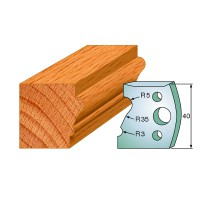 CMT SPINDLE MOULDER CUTTERS - Knives and Limiters 40mm - profile 081