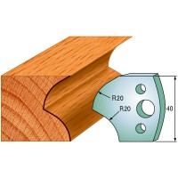 CMT SPINDLE MOULDER CUTTERS - Knives and Limiters 40mm - profile 120