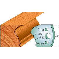 CMT SPINDLE MOULDER CUTTERS - Knives and Limiters 40mm - profile 123 - 690.123 - 691.123 Package