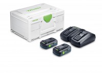 Festool 578820 Energy Set SYS 18V 2 x TBX 4 Battery Packs / TCL 6 DUO Rapid Charger