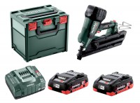 Metabo NFR 18 LTX 90 BL Cordless Nailer, 18V Set in MetaBOX