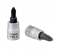 Proxxon 1/4\" Drive Sockets with Phillips Bits