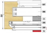 Trend Modular Window System TOP TENON HEAD 30MM Tool Number 98