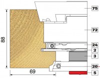 Trend Modular Window System OUTER FRAME SPLAY SILL 30MM Tool Number 75